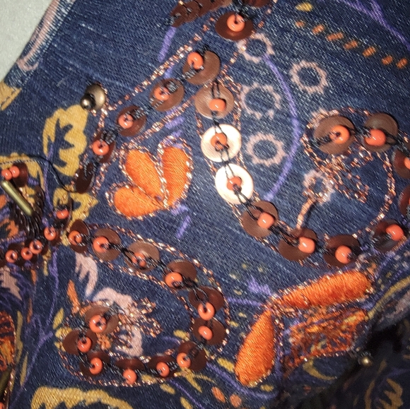 Anthropologie Meadow Rue Top Size M Multicolor Paisley - Picture 8 of 11